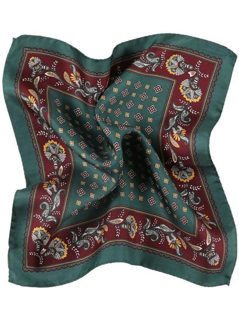 100% Silk Pocket Square for Men, Premium Small Batch, 32x32 cm, Stylish